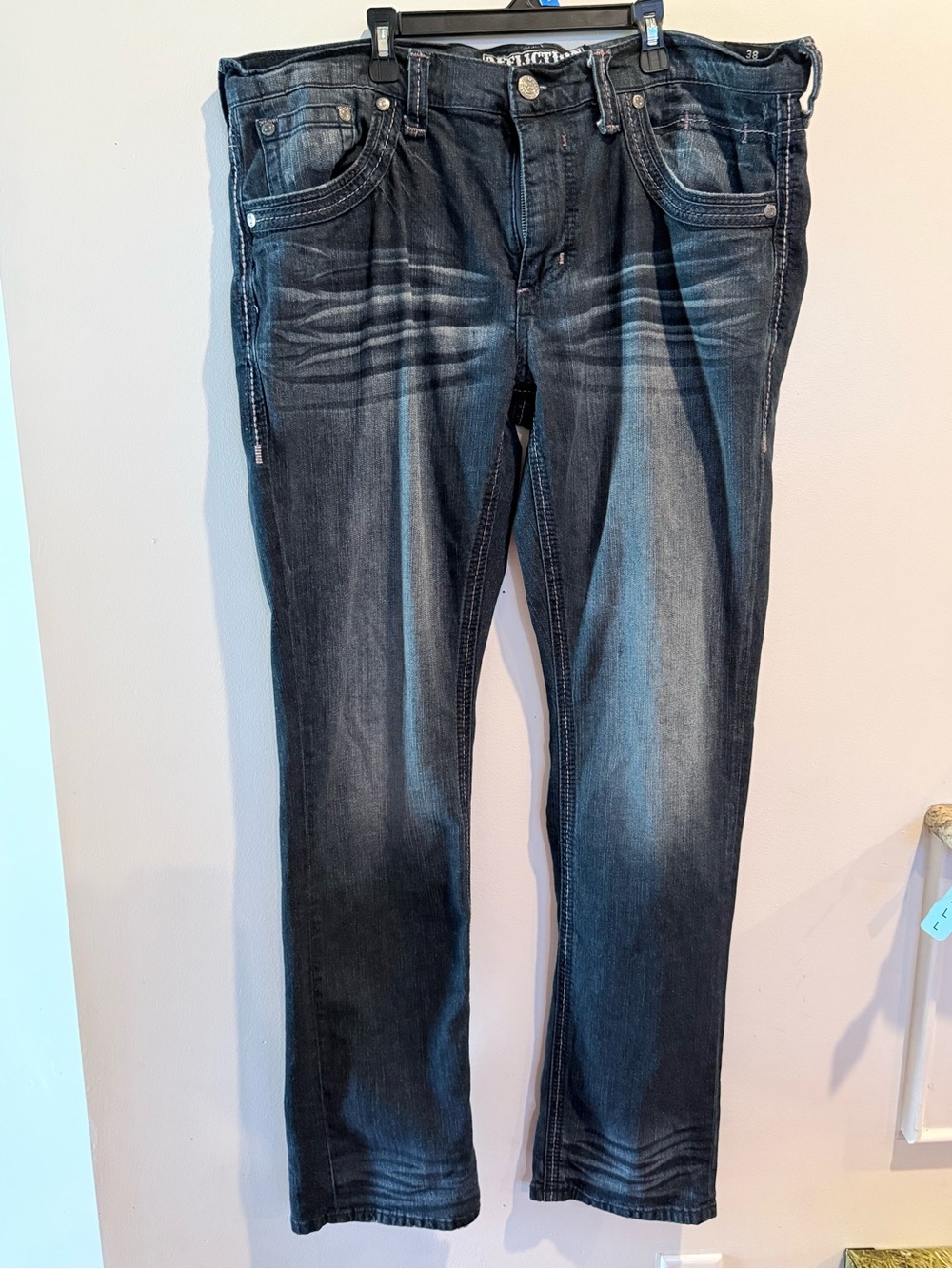 Affliction Men's Dark Wash GAGE Straight Jeans
